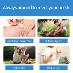 Skin prep and routine wound care with Svaha swabs.