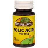 Swanson Folic Acid 1000 mcg bottle front view for prenatal nutrition planning