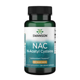 Swanson NAC 600 mg bottle front view signaling liver health and detox potential.