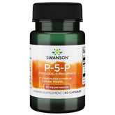Swanson P-5-P capsules in front view bottle for easy daily B6 supplementation