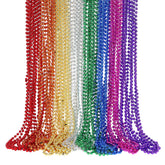 Swanucky Mardi Gras beads necklaces 33-inch, bold colors ideal for parade throws and party favors.