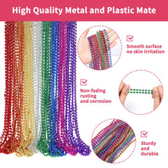 Swanucky rainbow color beads pack, vibrant plastic beads for festive decorations.