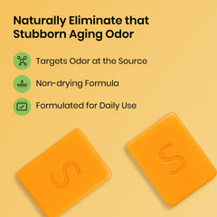 Swarva Japanese Persimmon Cleanser Bar closeup highlights natural formula and gentle cleanse.