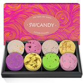 SWCANDY shower steamers packaging front, ideal gift-ready presentation.