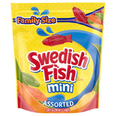 Swedish Fish mini assorted candy in resealable bag for quick snacks