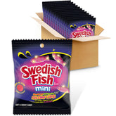 SWEDISH FISH Mini Glow Ups glow confetti gummies under blacklight for party moments