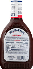 Sweet Baby Ray's two-pack barbecue sauce display for backyard barbecue nights.