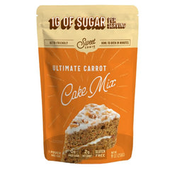 Sweet Logic Keto Carrot Cake mix packaging highlights gluten-free and low-carb benefits.