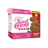 Sweet Loren’s Cinnamon Sugar breakfast biscuits in a box, plant-based convenience.