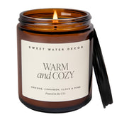 Sweet Water Decor orange-peel candle for inviting home ambiance