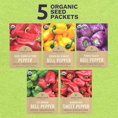 Sweet Yards Cal Wonder pepper seeds ready for indoor or outdoor planting