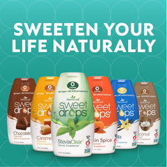 Caramel Sweet Drops added to water create a refreshing, zero-calorie flavor lift.