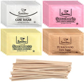 Sweetmo Sugar Packets Variety Pack front view showing a complete sweetener choice for every drink.