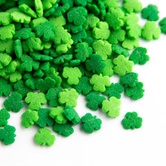Sweets Indeed green shamrock sprinkles create eye-catching festive batter coverage.