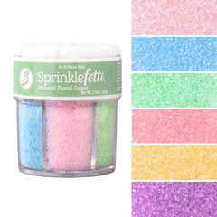 Sweets Indeed dye-free pastel sprinkles on cake for vibrant spring decorating