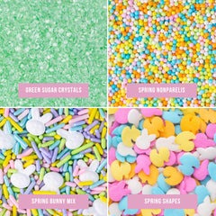 Sweets Indeed Easter Sprinkles bunny quin shapes add playful accents to desserts.