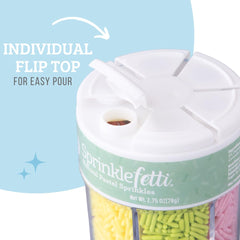 Sweets Indeed confetti-quin-mix adds bright specks for party-worthy desserts.