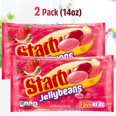 SWEETSIDE CANDY CO FaveREDS jelly beans closeup of watermelon, cherry, strawberry tastes.
