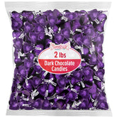 SWEETSIDE CANDY CO Kisses Special Dark Chocolate 2lb bulk with purple wrappers, ideal for party favors.