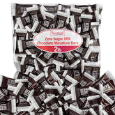 SWEETSIDE Zero Sugar Milk Chocolate miniature bars unwrapped for quick indulgence.