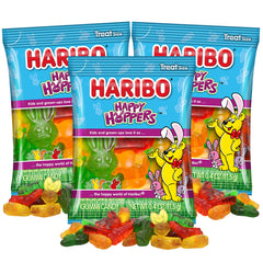 Sweetzo Haribo Happy Hoppers bunny-shaped gummies for Easter fun.