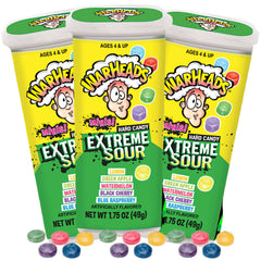 Sweetzo Warheads Minis extreme sour candies in resealable packaging for on-the-go snacking.