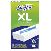 Swiffer Sweeper XL disposable cloths, three-box pack, ready for large-area cleaning.