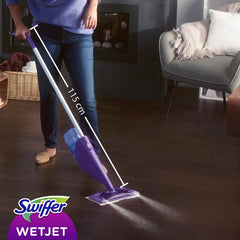 Four batteries powering longer cleaning sessions with Swiffer WetJet
