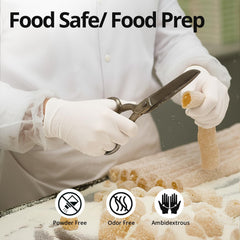 SwiftGrip food-safe nitrile gloves with certification for food handling.