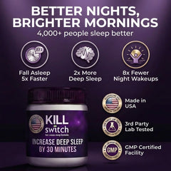 Switch Killswitch hot cocoa cup image emphasizes soothing aroma and cozy nightly ritual.