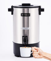 SYBO 6L coffee urn pours smoothly for quick service at events