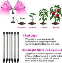 SYEIORAOM LED grow lamp with adjustable gooseneck enables precise light direction