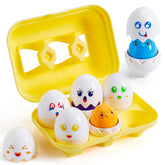 SYHLN matching Easter eggs on carton boosts early color and shape recognition.
