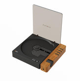 Syitren R300 CD player brown front view, compact desktop listening
