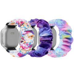 Sylacor painting-pattern scrunchie band for Gizmo Watch 3 adds vibrant style.