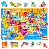 SYNARRY large USA map puzzle front view with bright colors supports early geography learning