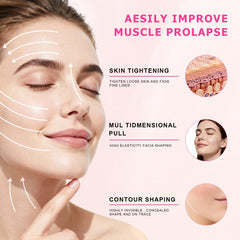 SYNATANA face-lift tape ultra-thin application enables effortless cheek contouring under makeup.