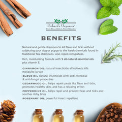 Richard’s Organics shampoing chien poil lisse: pelage brillant et douceur après rinçage.