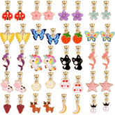 SYNLIN clip-on earrings flowers theme for kids, comfortable non-pierced wear