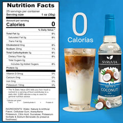 Syruvia Sugar-Free Coconut Syrup pour cap enabling easy drizzle on drinks