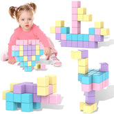 SYSKENI macaron magnetic blocks assembly boosts 3D creativity.
