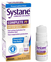 Systane Complete PF bottle close-up for on-the-go hydration.