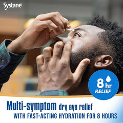 SYSTANE Complete PF eye drop dispense showing fast hydration in action