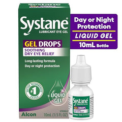 Systane Gel Drops thicker formula forms a protective shield over the eye.
