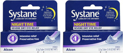 Systane Nightime Eye Ointment 2-pack packaging for overnight use