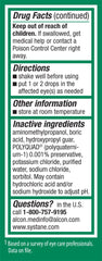 Systane Ultra packaging highlights size options