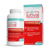 Szio+ Utiva Cranberry PACs bottle with capsules for daily urinary tract support