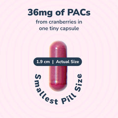 Szio+ Utiva Cranberry PACs capsules side view for easy daily use