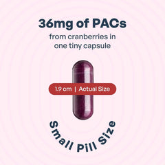 Close-up of Szio+ Utiva Cranberry PACs capsules for daily use