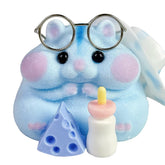 Taba Squishy Hamster Toy blue front view, a soft sensory fidget for focus